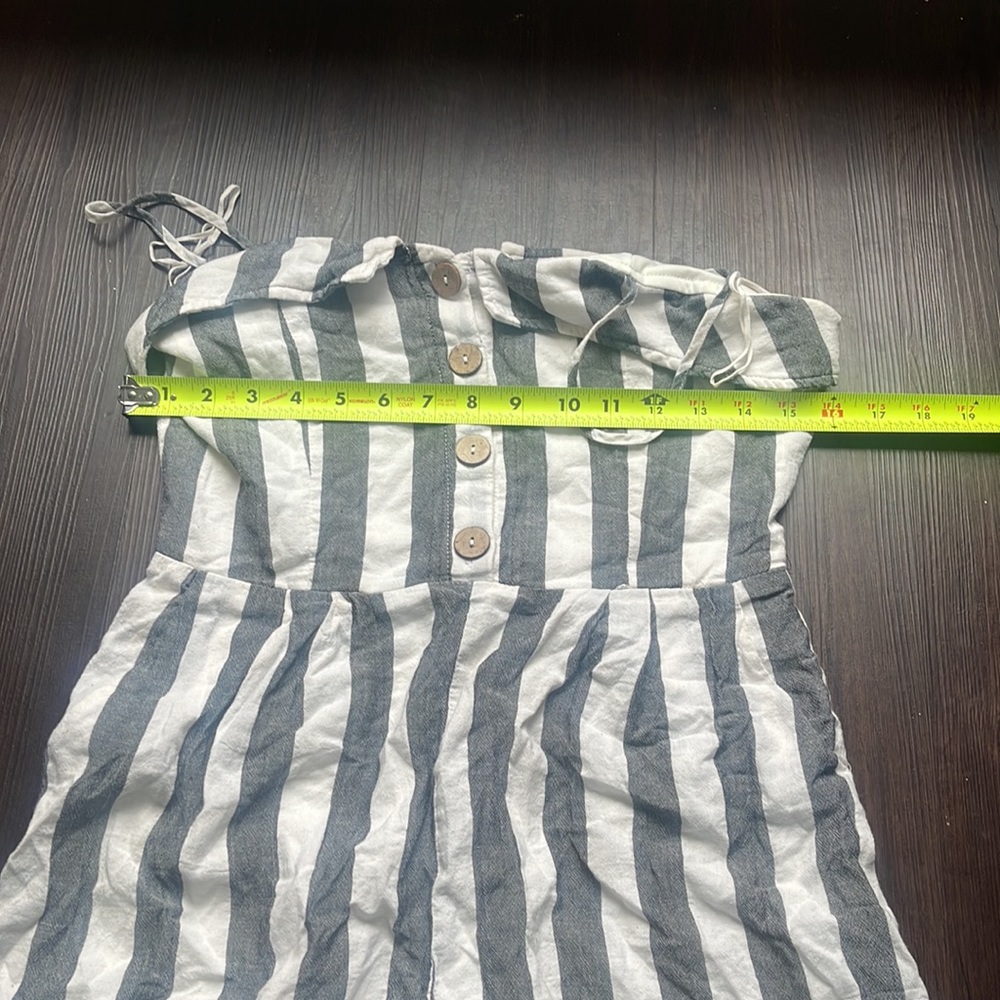 *SOLD* Pink Lily Btq Long Awaited Love Striped Romper - Picture 8 of 11
